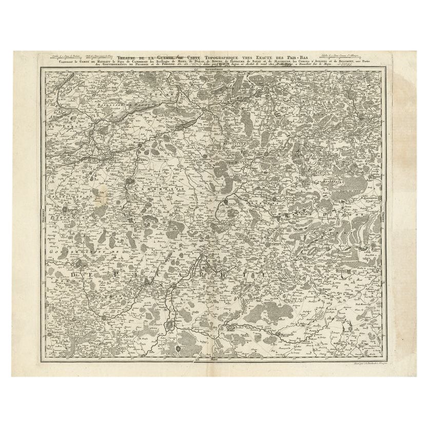Carte ancienne de la région d'Haïti et de Cambrsis par Reinhardt, vers 1784