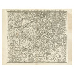 Carte ancienne de la région d'Haïti et de Cambrsis par Reinhardt, vers 1784