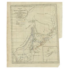 Antique Map of the Region of Hokkaido, Island of Japan, 1812