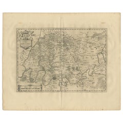 Antique Map of the Region of 'Île de France' by Janssonius, 1657