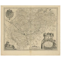 Antique Map of the Region of 'Île de France' by Janssonius, circa 1650