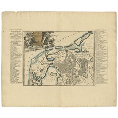 Carte ancienne de la région de Kennemerland et d'Eems par Halma, 1718