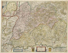 Antique Map of the region of Lennep, Blankenburg and Dortmund, Germany