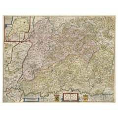 Mappa antica della regione di Lennep, Blankenburg e Dortmund, Germania