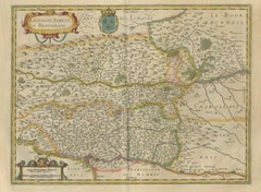Antique Map of the Region of Lyon by Hondius, circa 1630