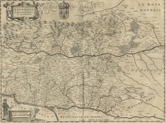 Antique Map of the Region of Lyonnais by Janssonius, '1657'