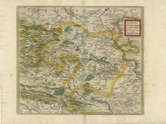 Carte ancienne de la région de Mansfeld, Saxony-Anhalt, Allemagne