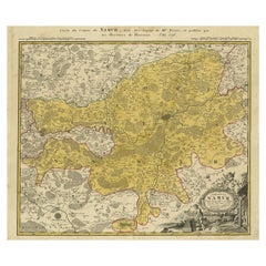 Antike Karte der Region Namen von Homann, 1746