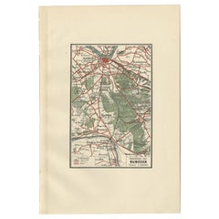 Mapa antiguo de la región de Nimega por Craandijk, 1884