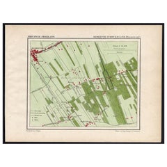Carte ancienne de la région d'Oranjewoud par Kuyper, 1868