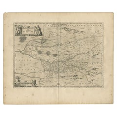 Carte ancienne de la région de Prigord par Janssonius, 1657