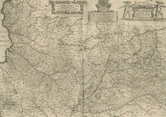 Antique Map of the Region of Picardy by Janssonius, 1657