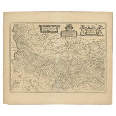 Antique Map of the Region of Picardy by Janssonius 'c.1650'