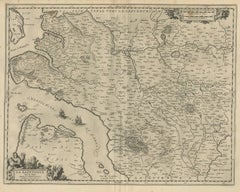 Antique Map of the Region of Saintonge by Janssonius, 1657