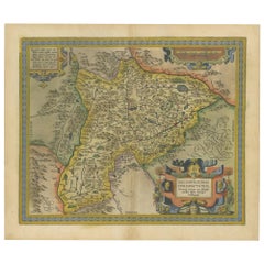 Antique Map of the Region of Salzburg by Ortelius 'circa 1606'