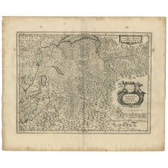 Antique Map of the Region of Savoy by Janssonius, 1657
