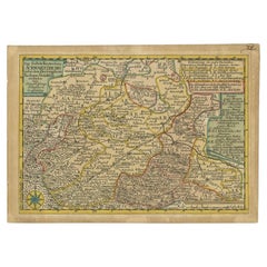 Antike Karte der Region Schwarzburg von Schreiber, 1749