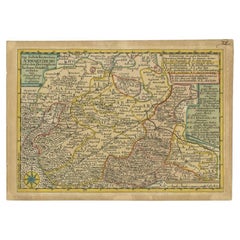 Mapa antiguo de la región de Schwarzburg por Schreiber, 1749