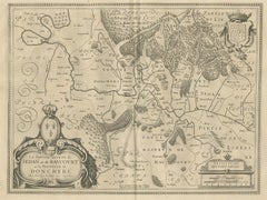 Antique Map of the Region of Sedan and Doncheri by Janssonius, 1657