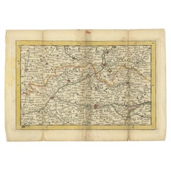 Antique Map of the Region of Soissons in France, 1737
