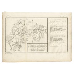Carte ancienne de la région de la rivière Sok en Russie, 1794