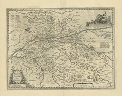 Carta geografica antica della regione della Touraine di Janssonius "circa 1650