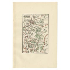 Antique Map of the Region of Wijhe-Diepenveen by Craandijk, 1884