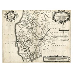 Antique Map of the Region of Wonseradeel, Friesland in the Netherlands, 1664