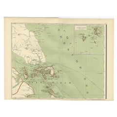 Vintage Map of the Riau Islands and Singapore by Dornseiffen, 1900
