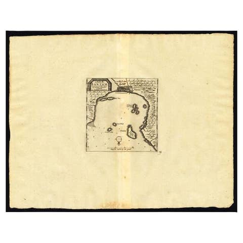 Antique Map of the Roadstead of Bantam by Van der Aa, 1725