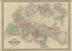 Antique Map of the Roman Empire by Johnson, '1872'