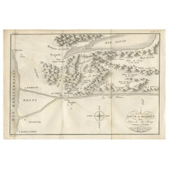 Antique Map of the Route of the Hebrews – Egypt to the Red Sea, 1720