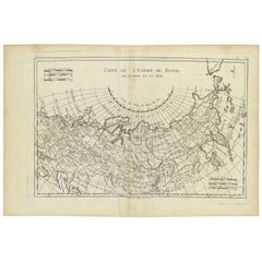 Antique Map of the Russian Empire by R. Bonne, 1780