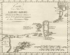 Antique Map of the Ryukyu Islands – Map of the Islands of Lieou-Kieou, c.1760