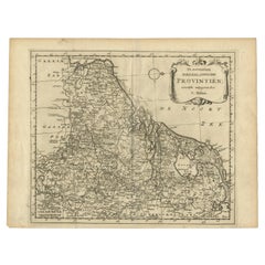 Antike Karte der siebzehn Provinzen von Halma '1705'