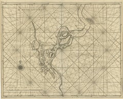 Antique Map of the Soeratta River by Valentijn, 1726