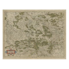Antike Karte der südlichen Lorraine-Region von Mercator, um 1625