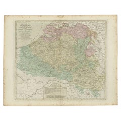 Carte ancienne des Pays-Bas du Sud par Bowles, vers 1780