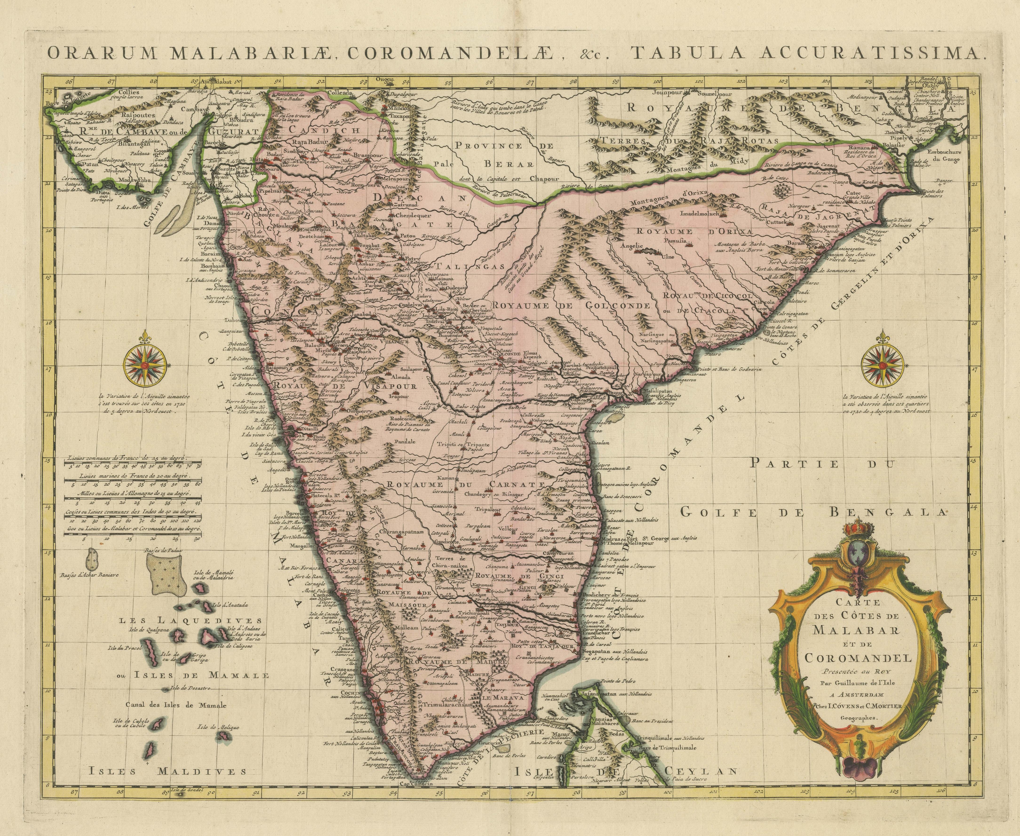 carte de l'inde du sud