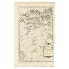 Detailed Original Old Map of the Southern Region of the Kingdom of Algiers 1773