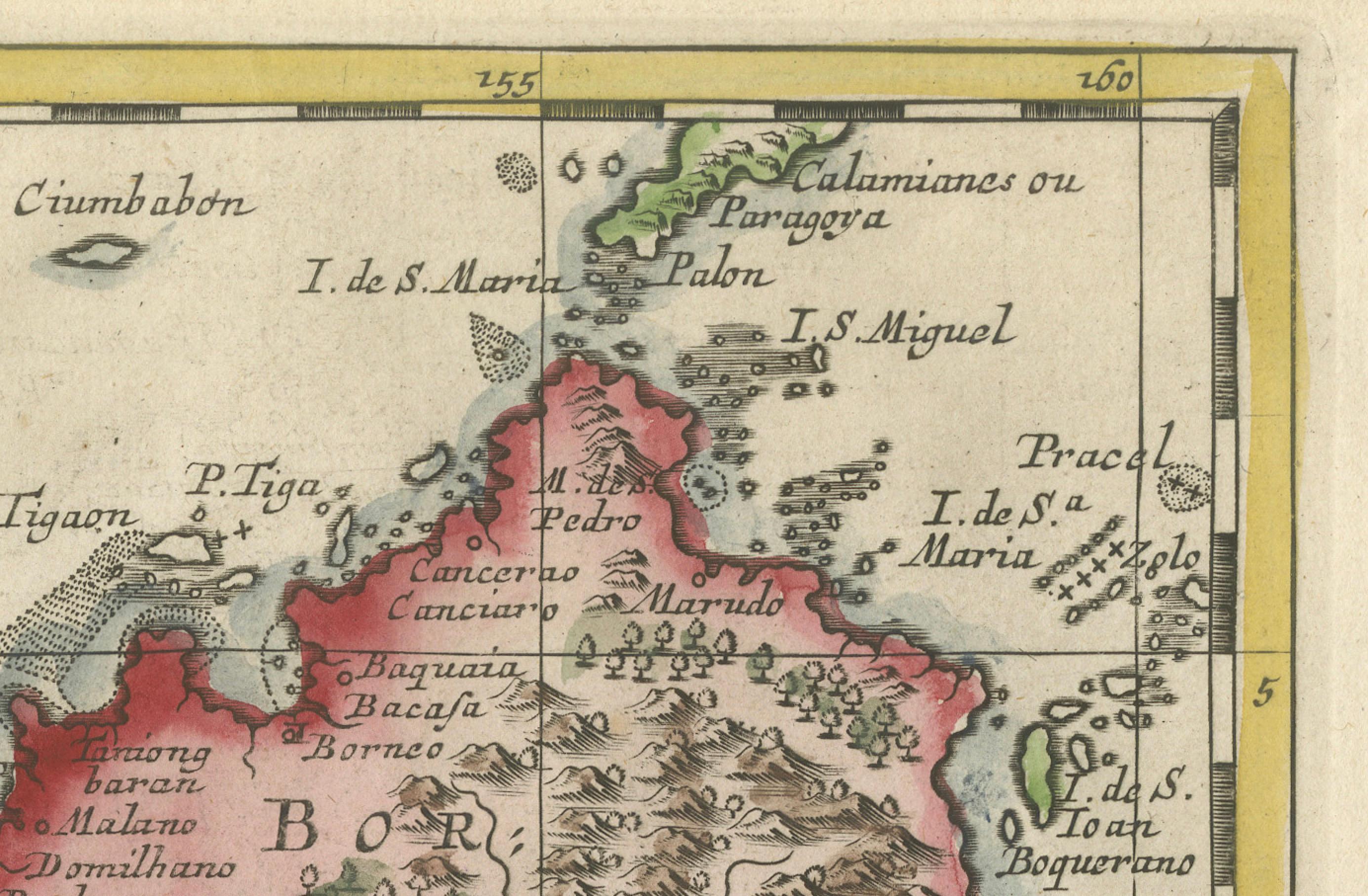 Engraved Antique Map of the Sunda Islands Including Sumatra, Java, and Borneo, 1705  For Sale