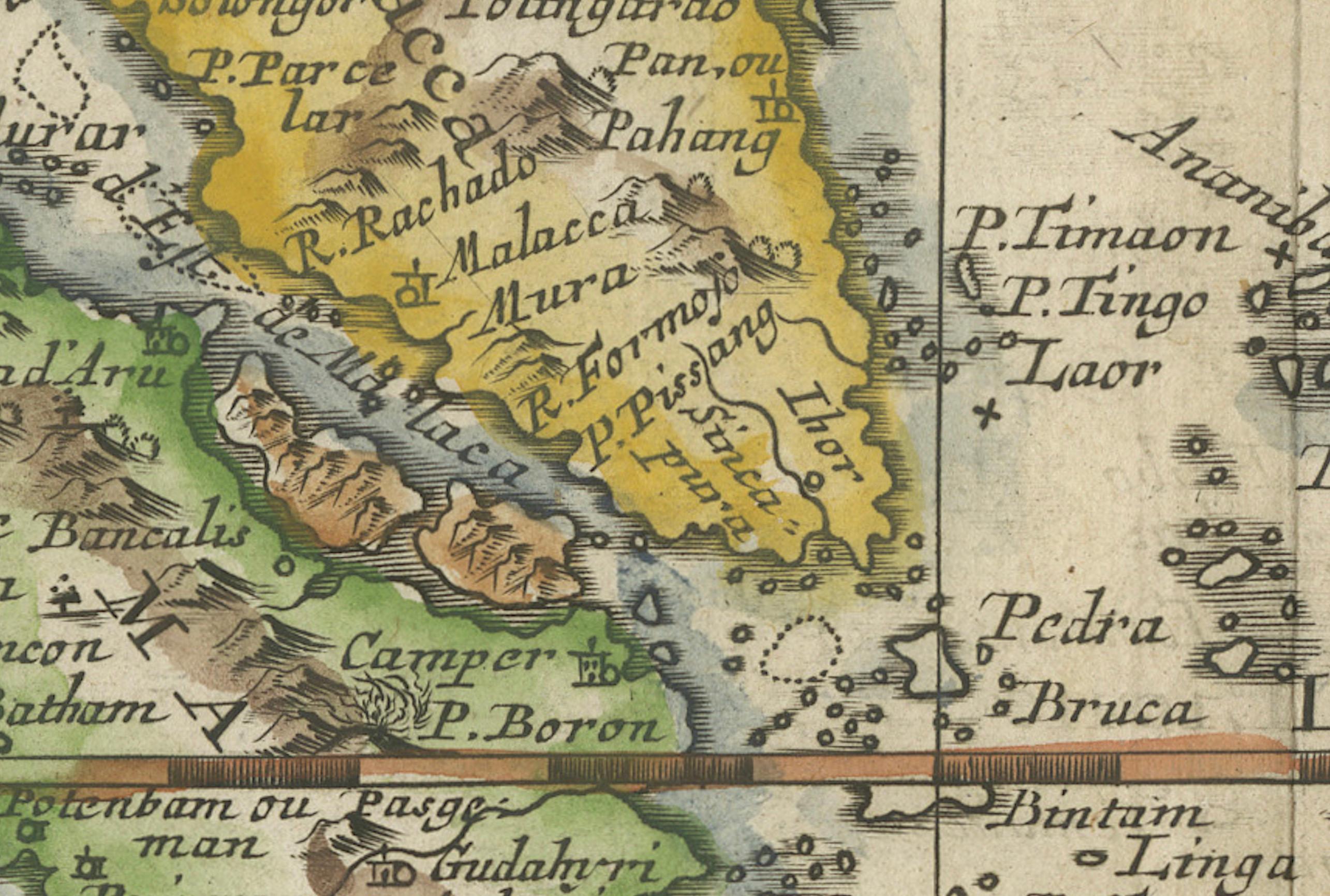 Début du XVIIIe siècle Carte ancienne des îles Sunda, dont Sumatra, Java et Borneo, 1705 en vente
