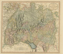 Carte ancienne de la région de Souabe en Allemagne par Cary:: '1811'