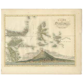 Antique Map of the Dutch East Indies by Van den Bosch '1818' For Sale ...