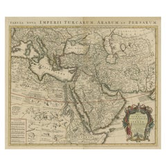 Antique Map of the Turkish Empire, Arabia and Persia