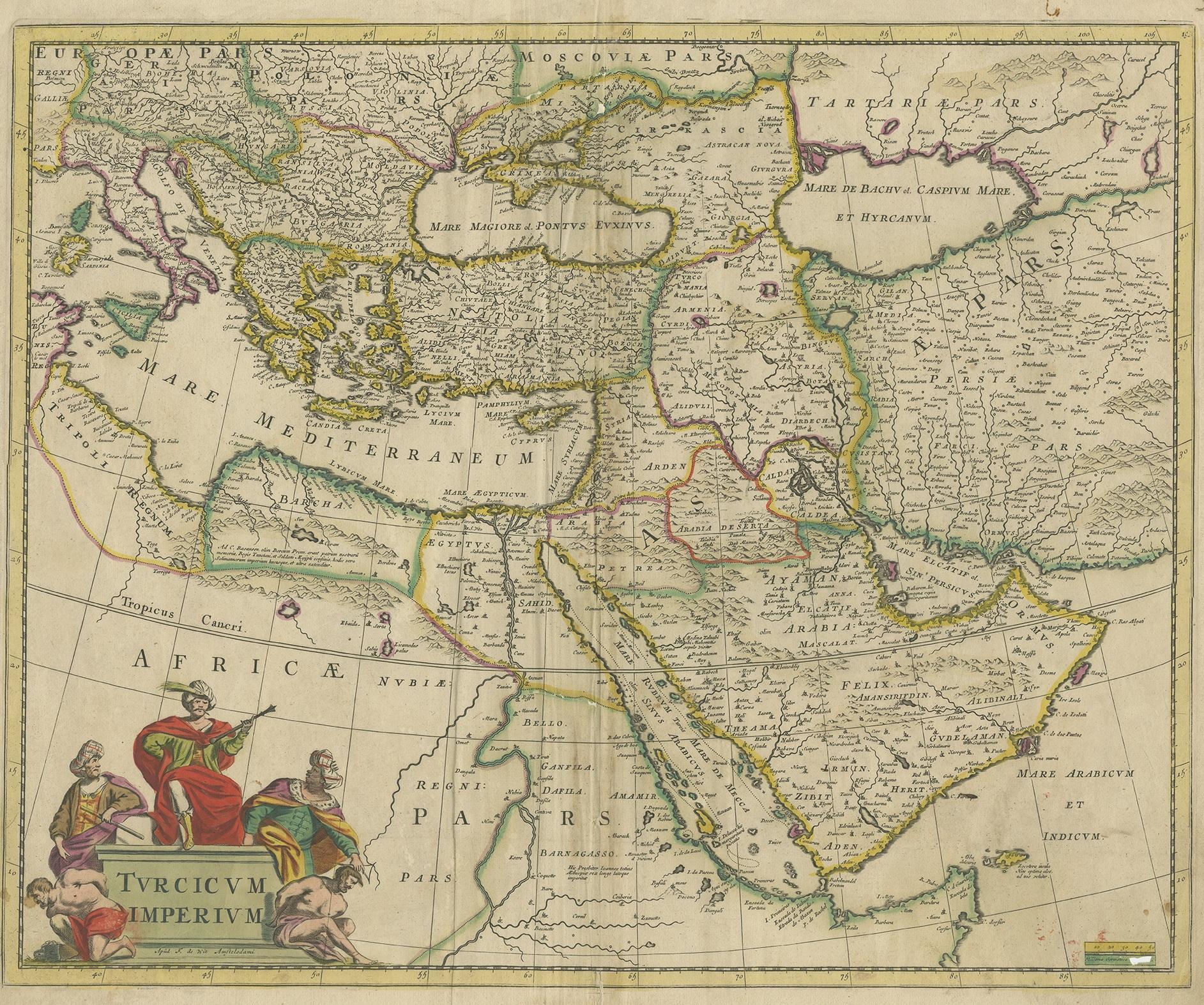 middle east map 1700