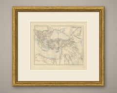 Antique Map of the Turkish Empire with the Dardanelles and Bosporus, circa 1860