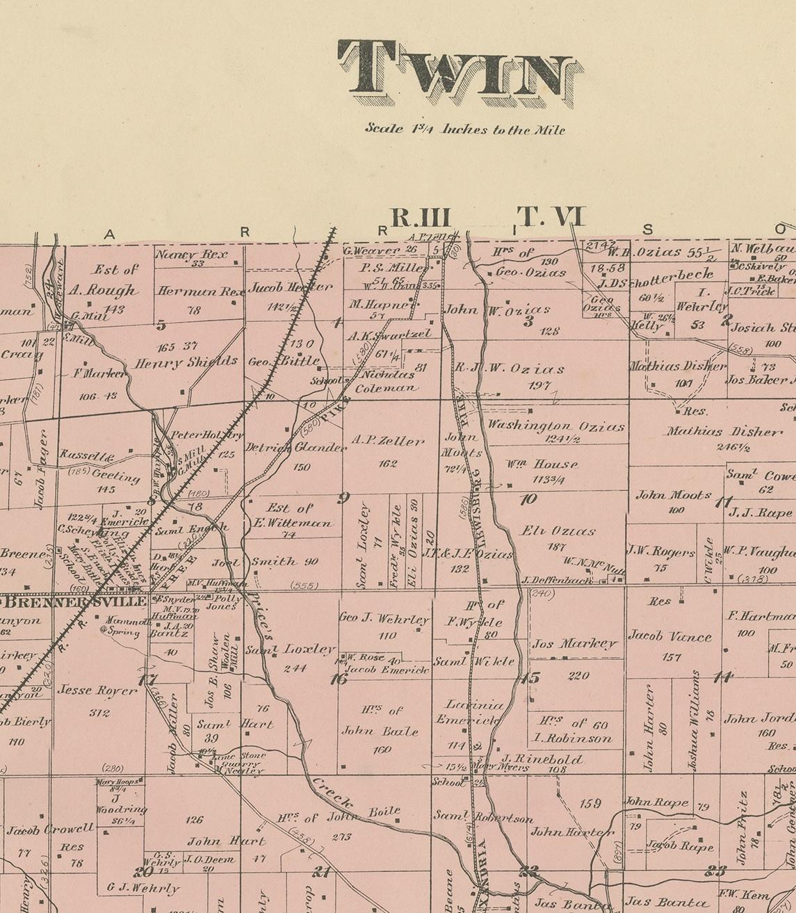 champaign county ohio township map