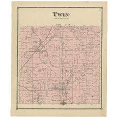 Antike Karte der Twin Township of Ohio von Titus '1871'