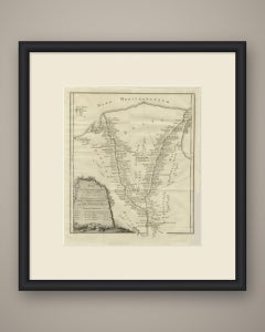 Antique Map of the Two Branches of the Nile Delta, Niebuhr, 1776